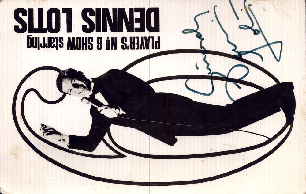 Lot 213: Singer, Dennis Lotis signed 6x4 black and white...