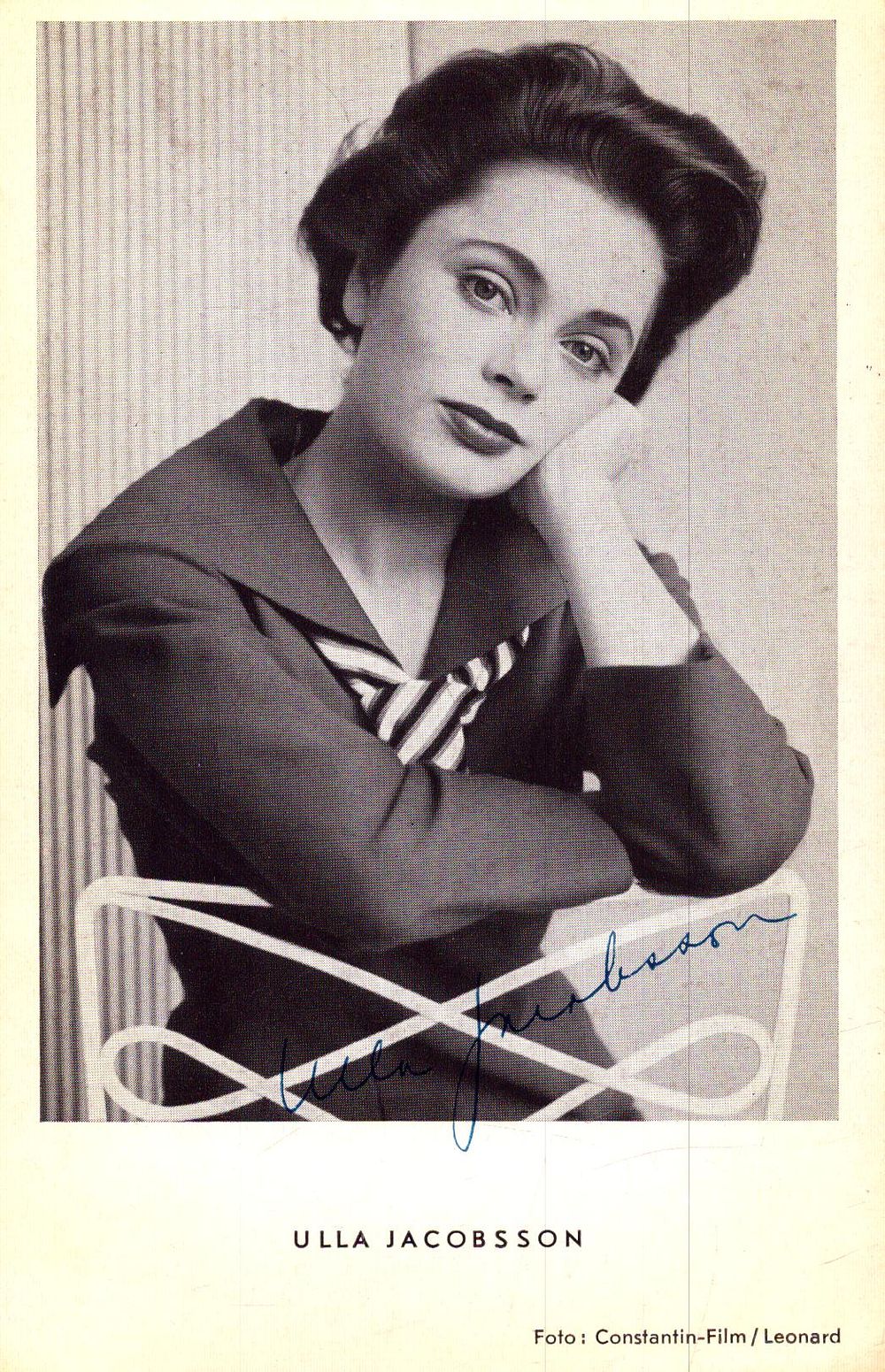 Lot 241: Ulla Jacobsson signed 5x4 inch black and white...