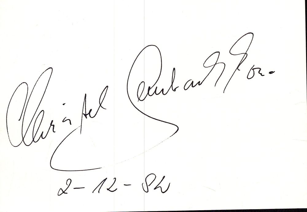 Lot 249: Christel Sembach-Krone signed album page. Comes with Wikipedia...