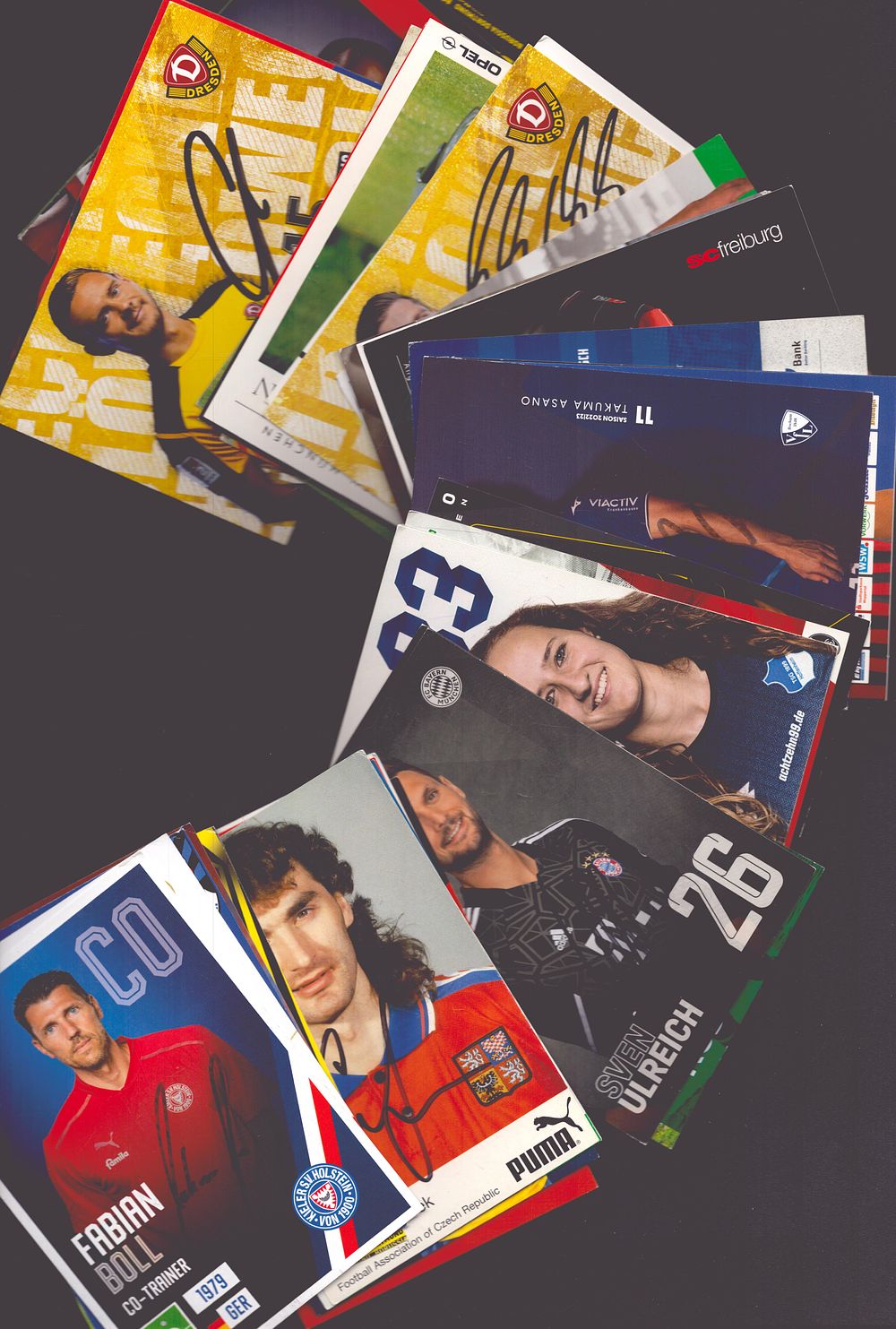 Lot 260: Multiple Signed Trading Cards of Male and Female...