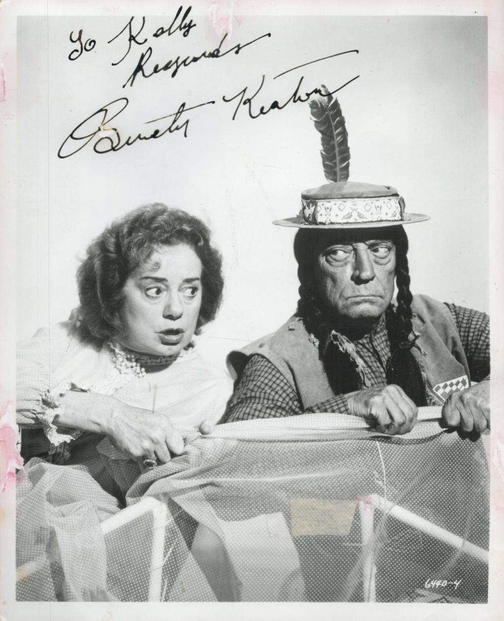 Lot 52: Buster Keaton signed 10x8 vintage black and white...