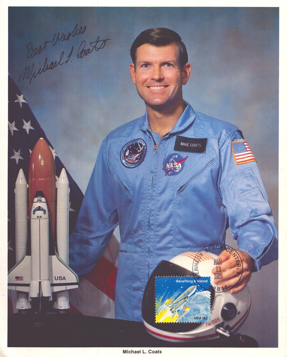 Lot 264: Michael L Coates NASA Astronaut signed 10x8 coloured...