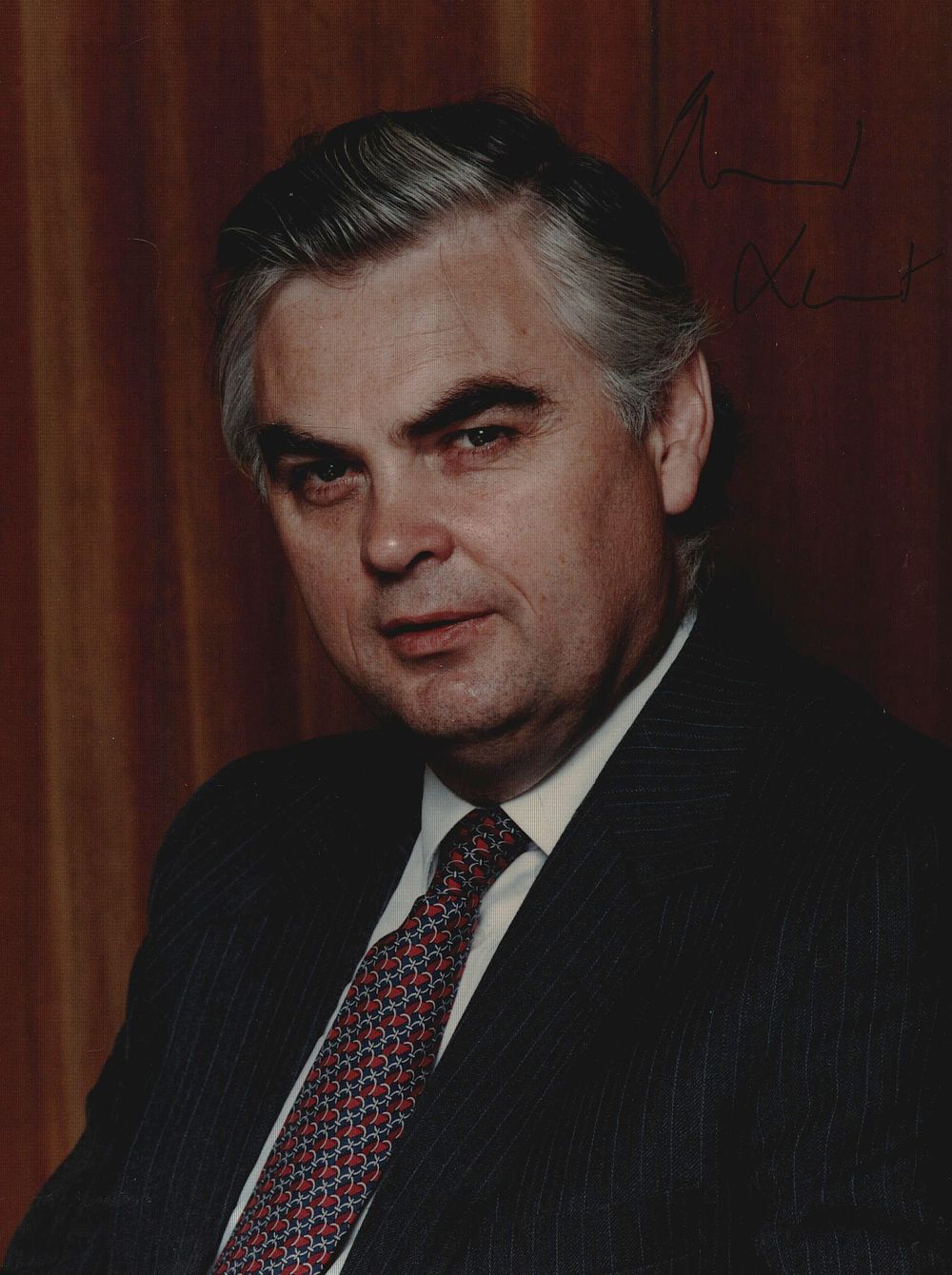 Lot 277: Norman Lamont signed 8x6 inch colour photo.