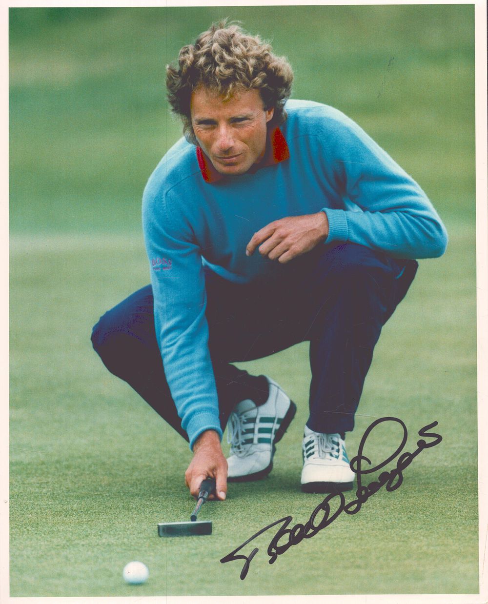 Lot 327: Bernhard Langer signed photo image, approx. 10x8.