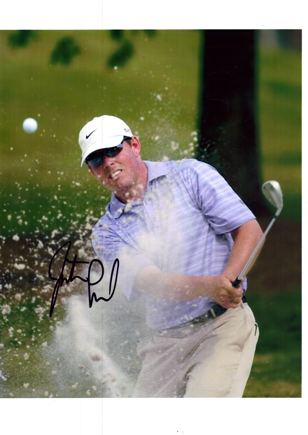 Lot 329: Justin Leonard signed photo image, approx. 12x8.
