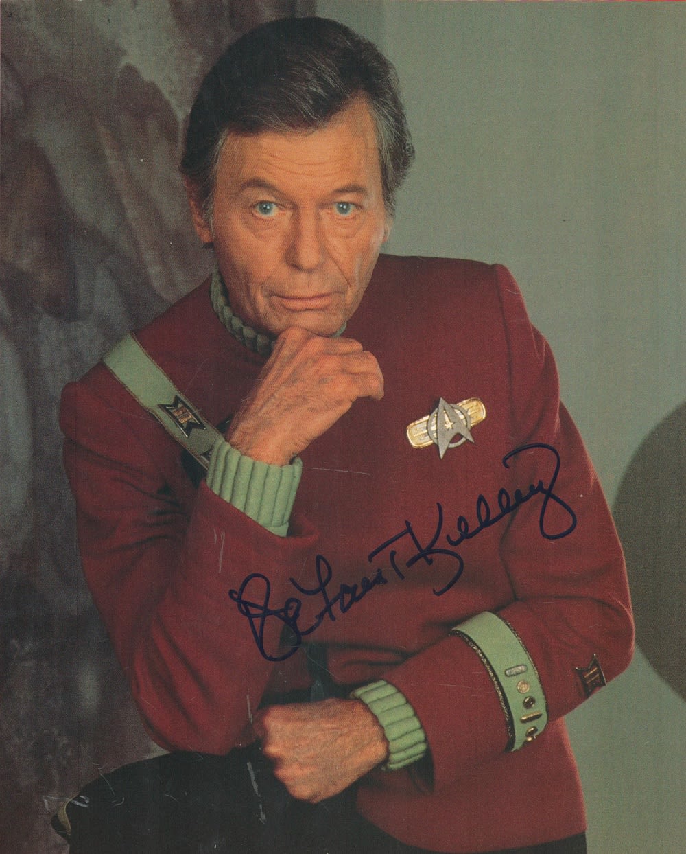 Lot 59: Deforest Kelley signed 10x8 Star Trek colour photo....