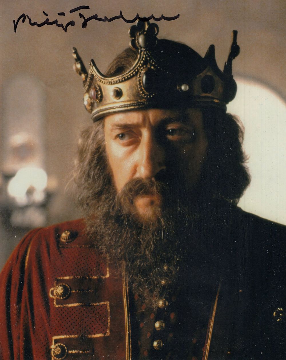 Lot 420: King Lear, Shakespeare production colour 8x10 photo signed...