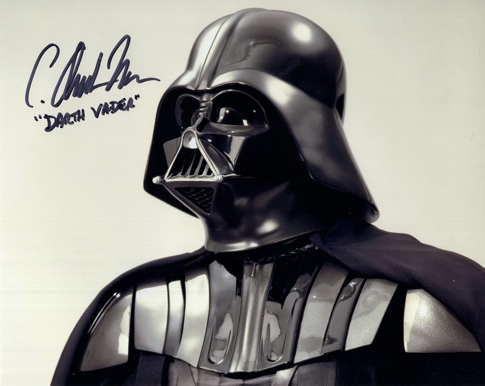 Lot 500: Star Wars Darth Vader colour 8x10 photo signed...