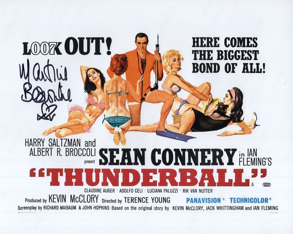 Lot 530: 007 James Bond movie Thunderball colour 8x10 poster...