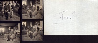 Margot Fonteyn black and white photos 4 in total with envelope in her hand "Fred" (Frederick 