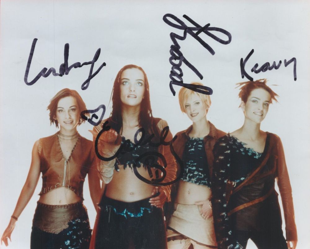 Lot 92: B*Witched signed 10x8 multi signed colour photo signatures...