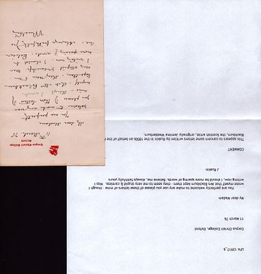 John Ruskin Art Critic 1877 handwritten letter.