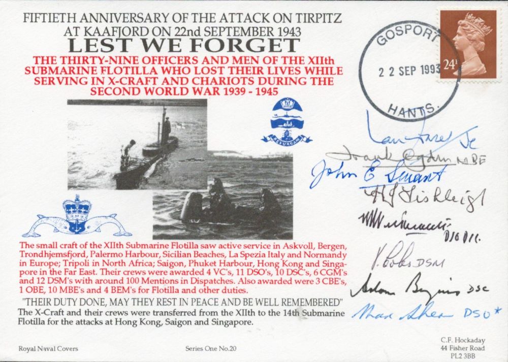 Lot 105: World War II Multi Signed FDC Titled Lest...