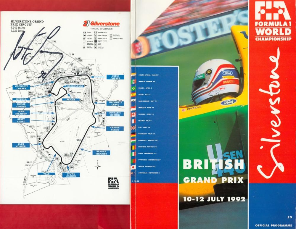 Lot 115: Ayrton Senna signed Silverstone British Grand Prix Official...