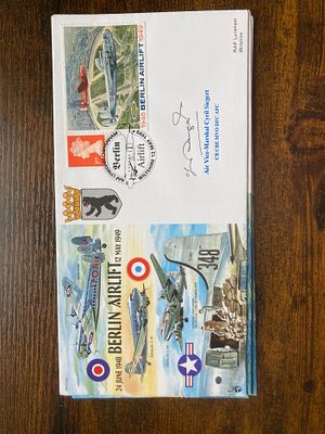 RAF Flown Air Vice-Marshall Cyril Siegert signed 50th ann Berlin Airlift RAF Lyneham 12 May 