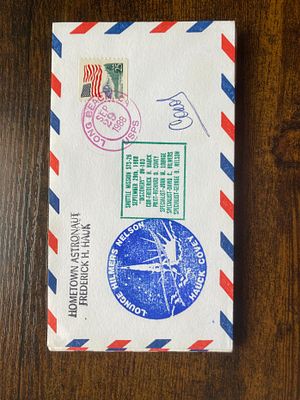 Cosmonaut Vladimir Solovyov signed Shuttle Mission STS-26 Discovery OV-103 NASA commemorative 