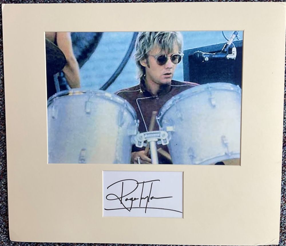 Lot 124: Roger Taylor signed 16x14 mounted signature piece includes...