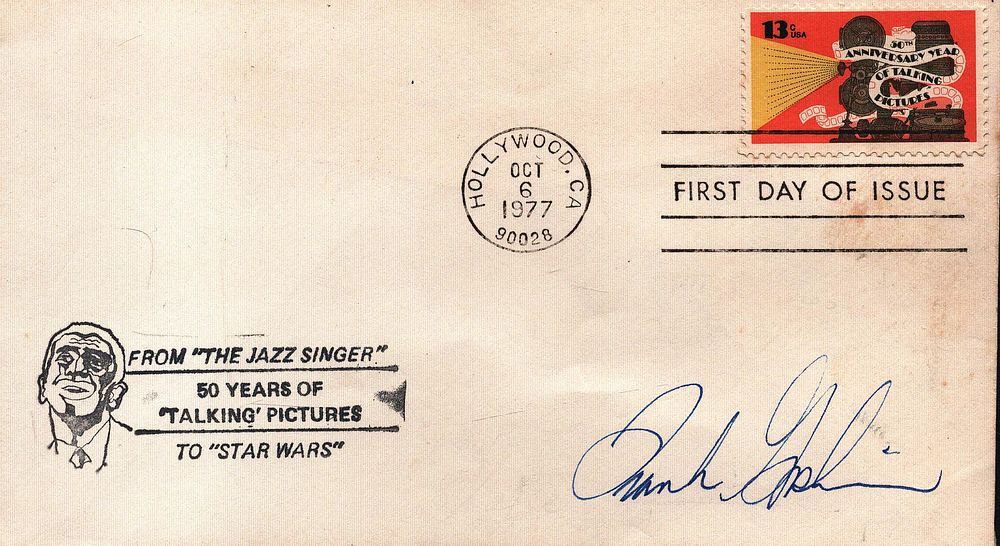 Lot 157: Frank Gorshin signed FDC. From "The Jazz Singer"...