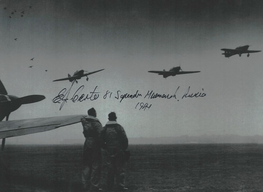 Lot 186: Eric Carter, W/O signed 8x6 inch black &...