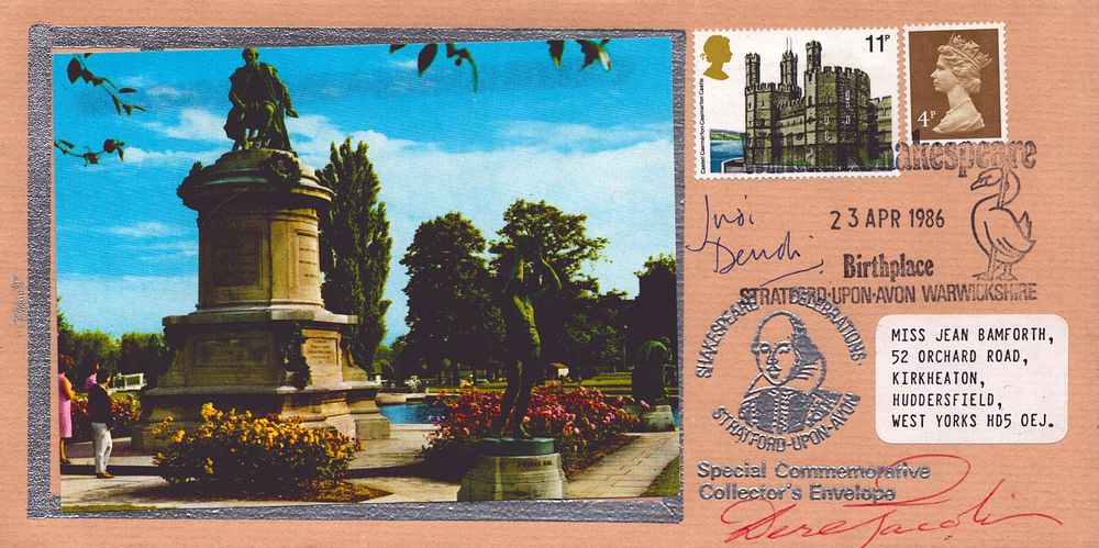 Lot 262: Judi Dench and Derek Jacobi multi signed FDC...