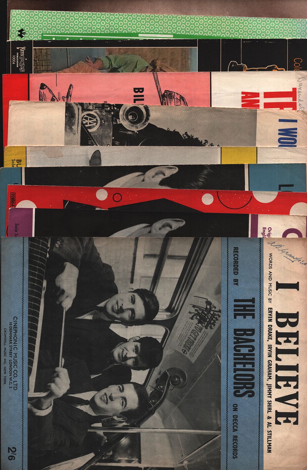 Lot 286: Music Sheets Variety Collection 10. I Believe Words...