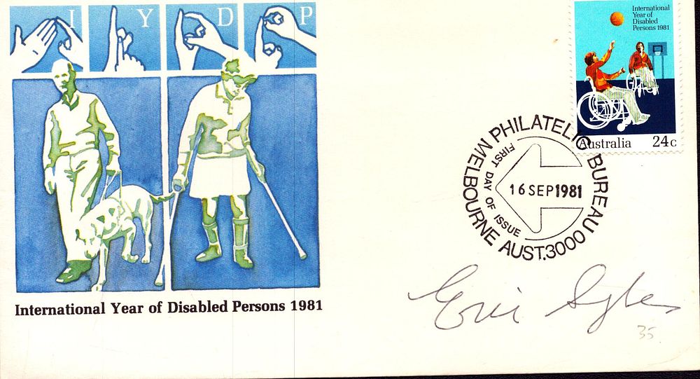 Lot 309: Eric Sykes signed International Year of Disabled Persons...