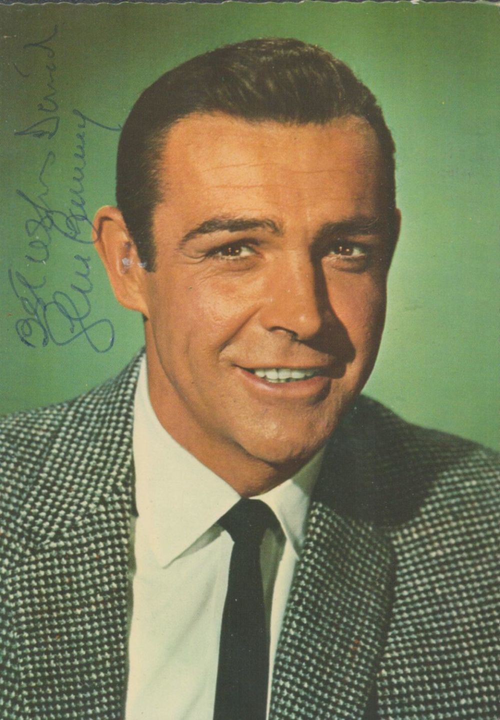 Lot 201: Sean Connery signed 6x4 colour postcard photo. Sir...