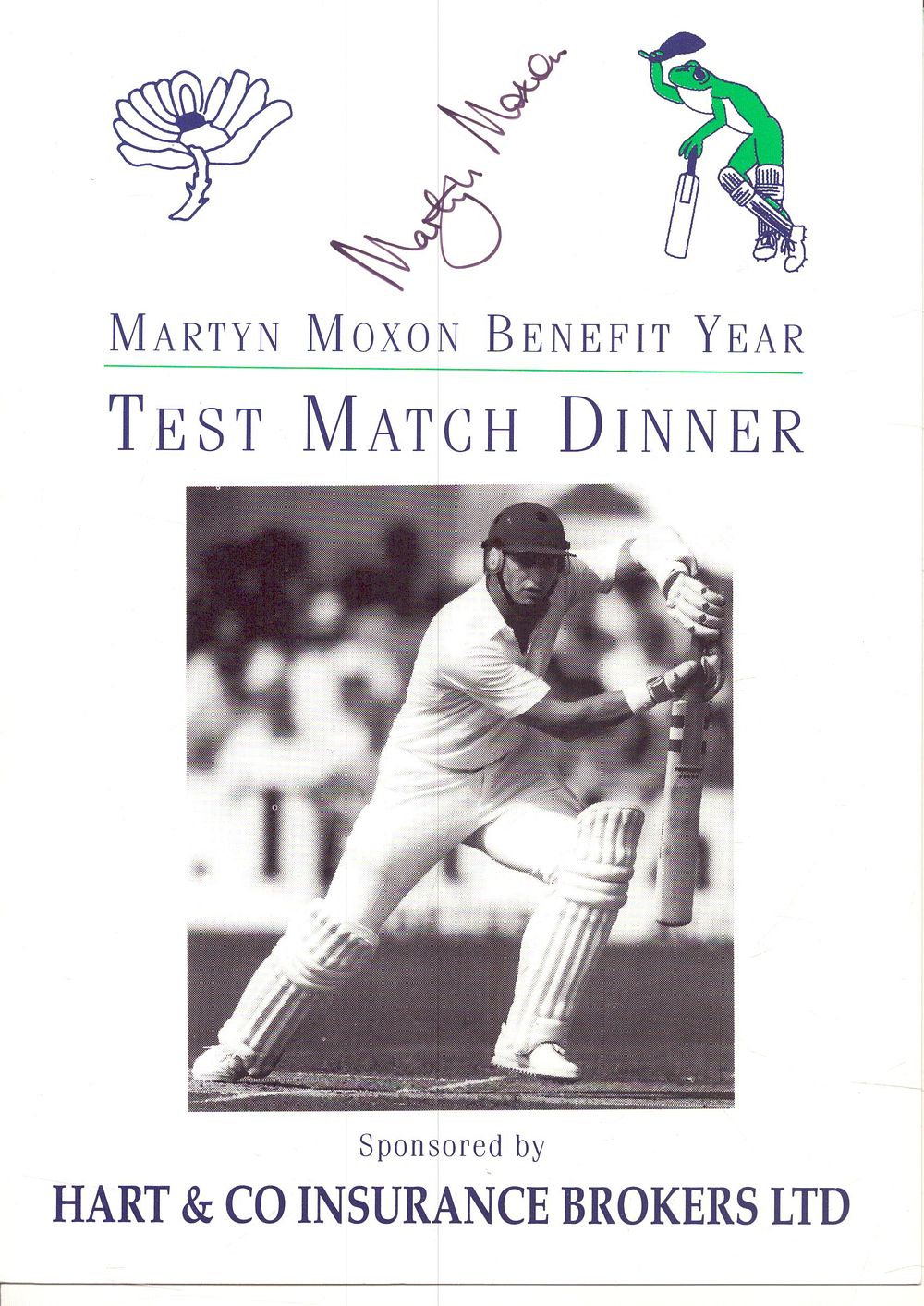 Lot 330: Martyn Moxon signed Martyn Moxon Benefit Year, Test...