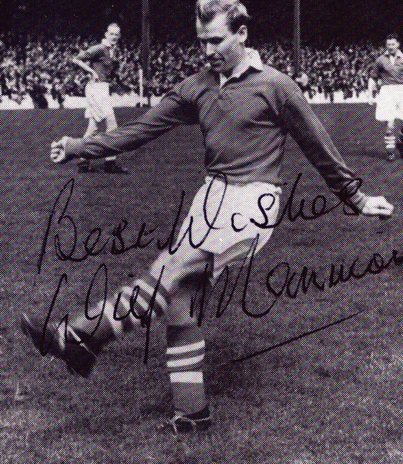 Lot 344: Wilf Mannion signed black and white photo image,...