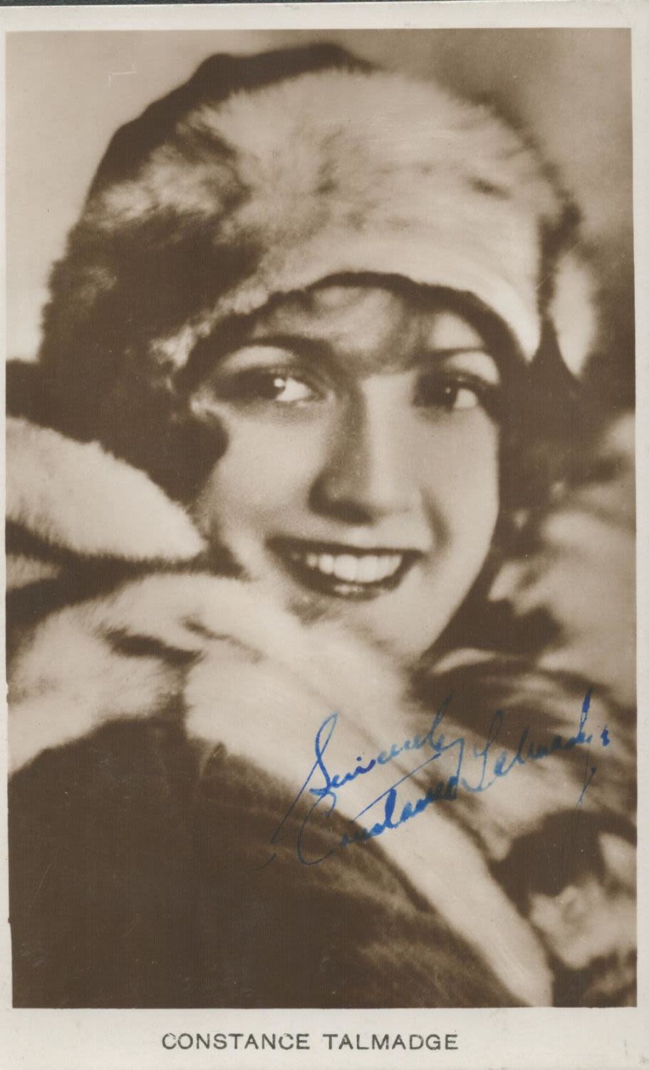 Lot 205: Constance Talmadge signed 6x4 black and white post...
