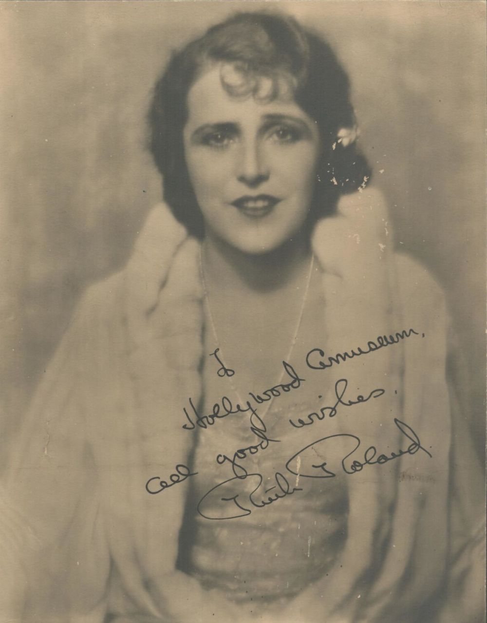 Lot 208: Ruth Roland signed 10x8 vintage sepia photo some...