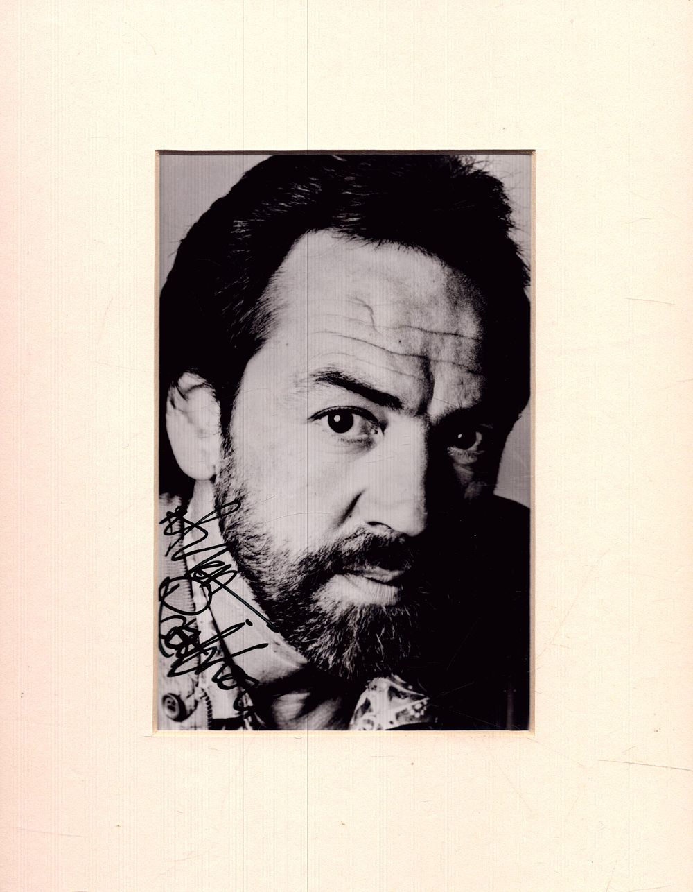Lot 397: Robert Lindsay signed black and white photo mounted...
