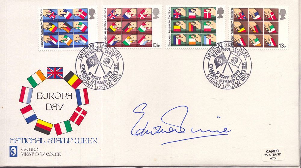 Lot 402: Edwina Currie signed Europa Day National Stamp week...