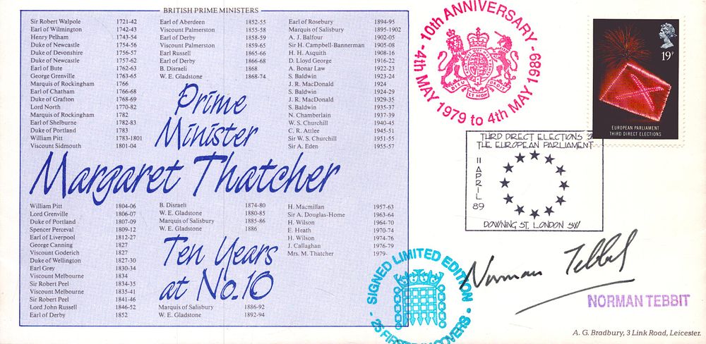 Lot 406: Norman Tebbit signed Prime Minister Ten Years at...