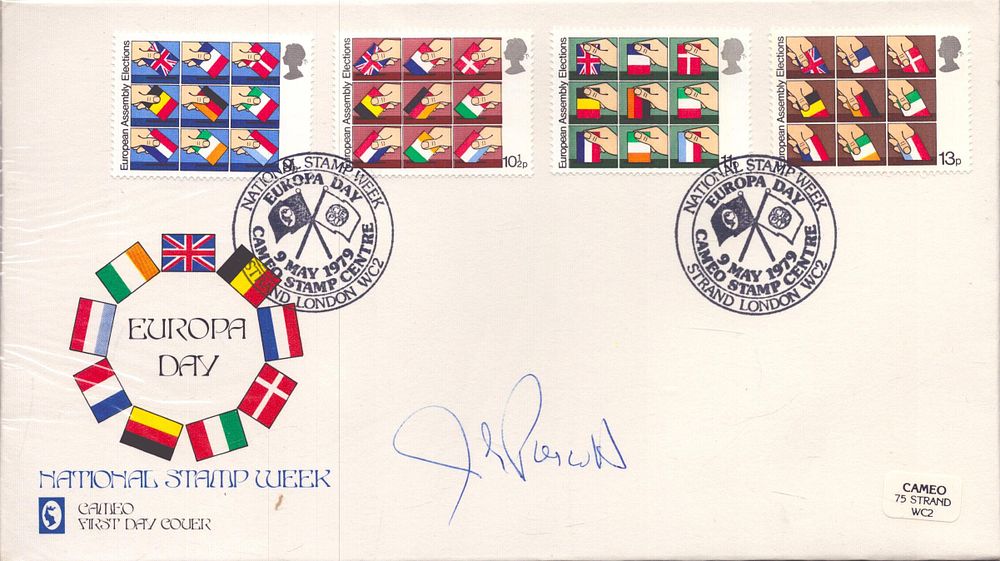 Lot 407: John Prescott signed Europa Day National Stamp week...