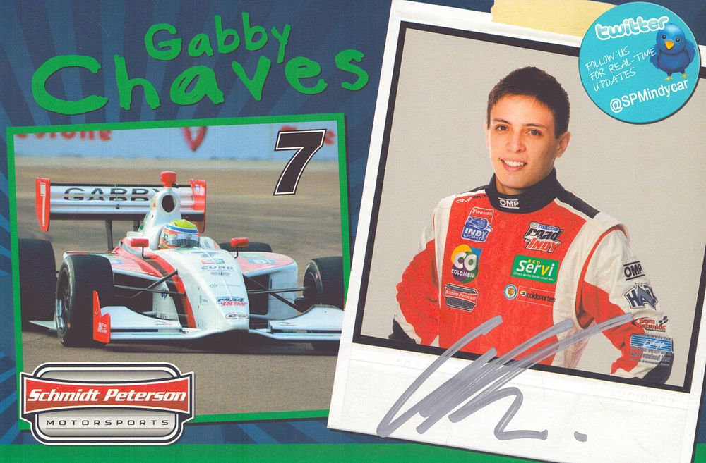 Lot 427: Gabby Chaves signed Schmidt Peterson Motorsports racing promo...