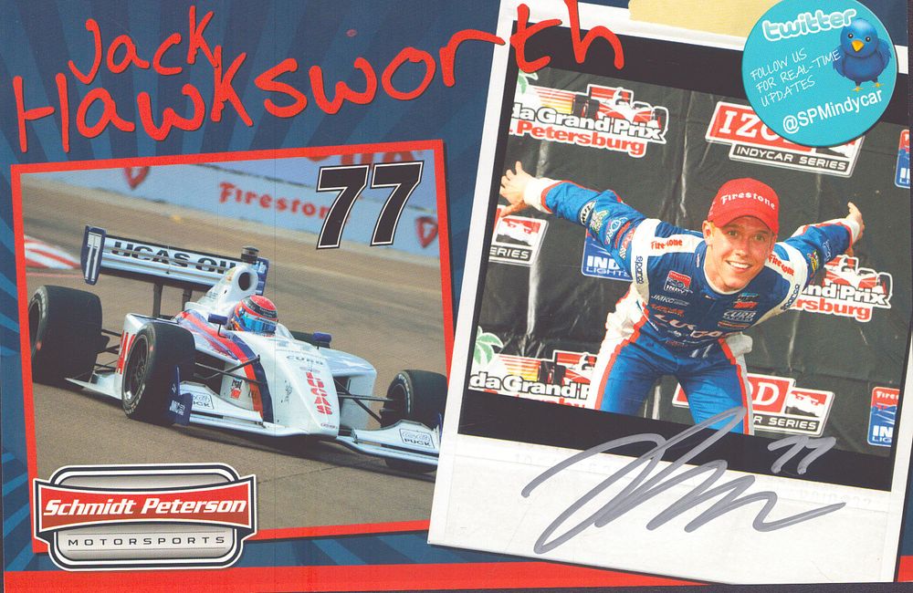 Lot 428: Jack Hawksworth signed Schmidt Peterson Motorsports racing promo...