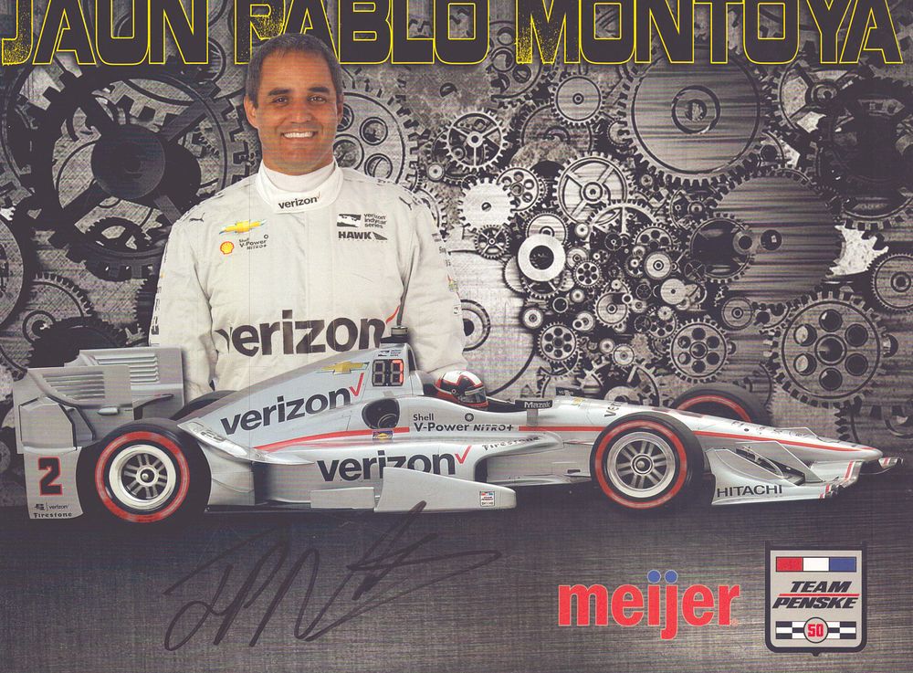 Lot 436: Jaun Pablo Montoya signed Team Penske racing promo...
