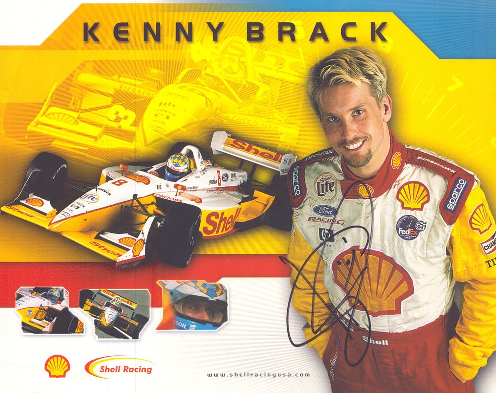 Lot 449: Kenny Brack signed Motor Racing promo card.