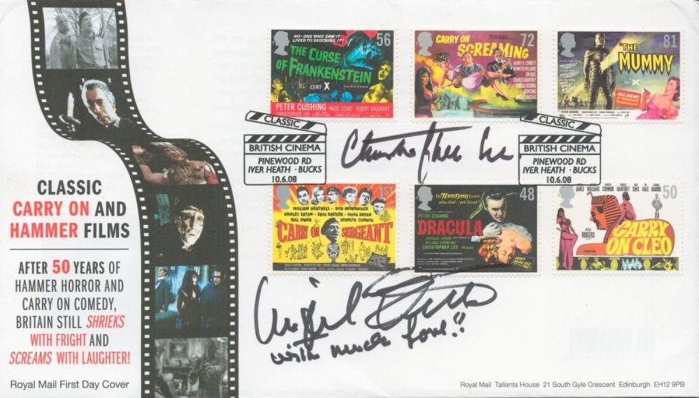 Lot 215: Christopher Lee and Ingrid Pitt signed Classic Carry...