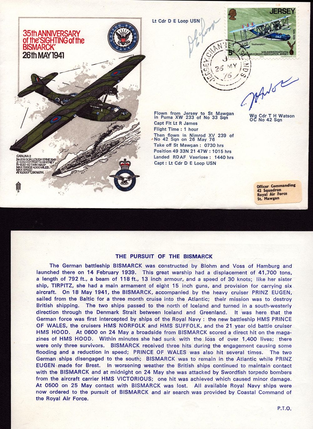 Lot 473: Lt Cdr D E Loop and Wg Cdr...