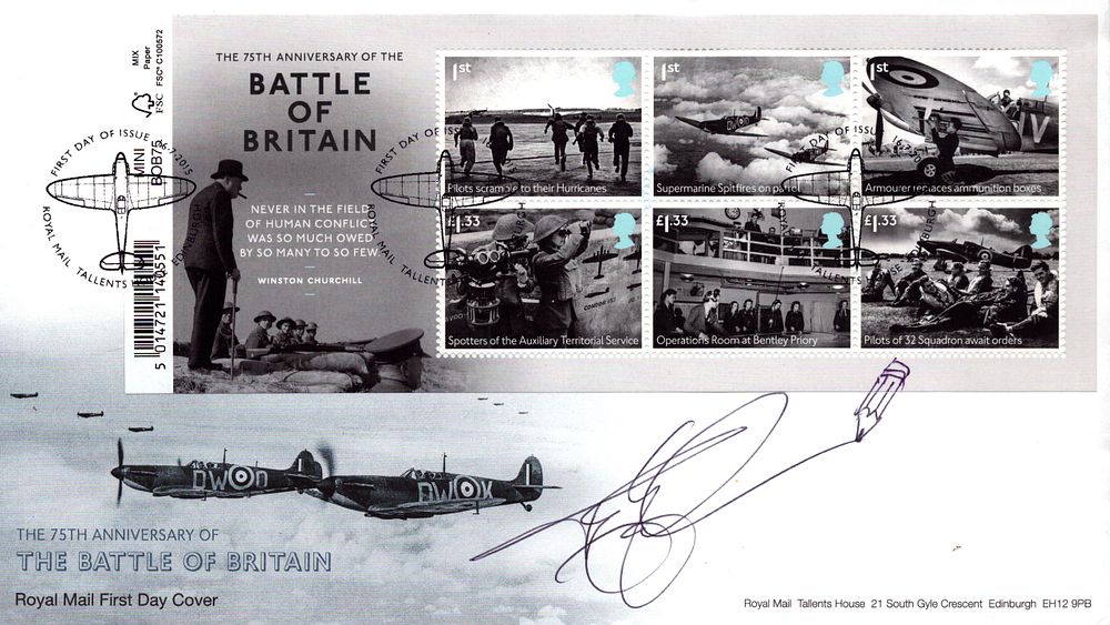 Lot 481: Terry Gilham signed Battle of Britain 75th Anniversary...