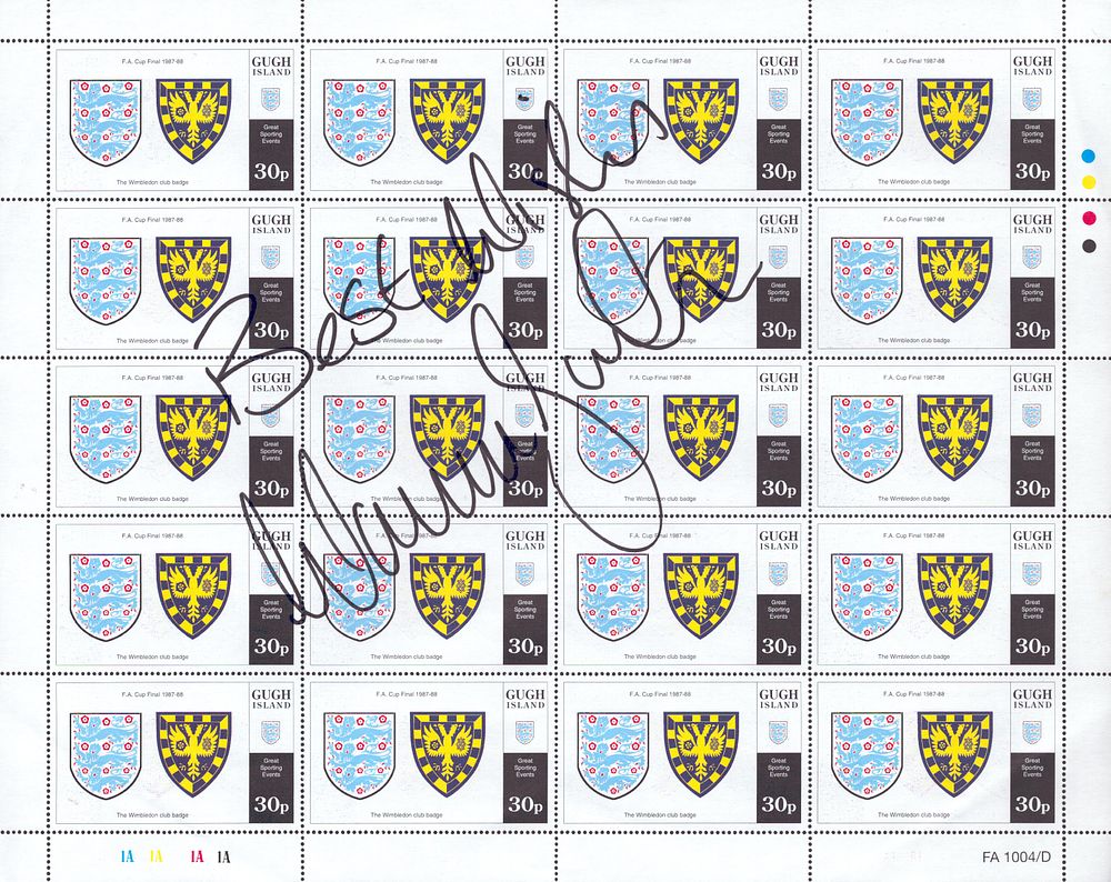 Lot 485: Warren Barton FA Cup Final 1987 -1988 signed...