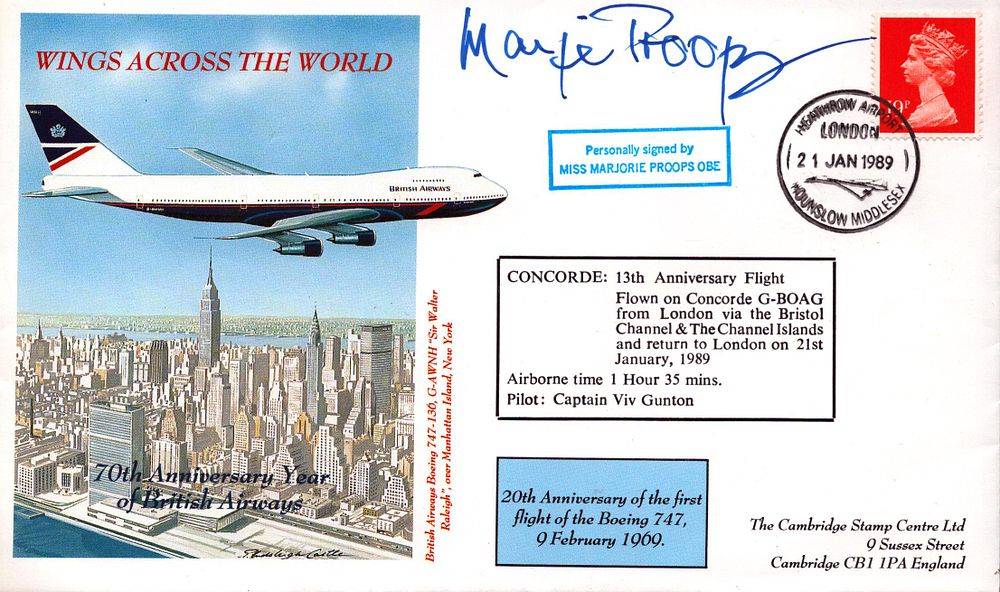 Lot 490: Miss Majorie Proops Obe SIGNED Wings Across the...