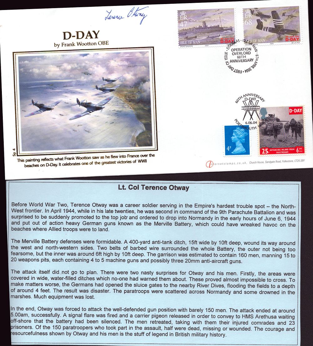 Lot 499: Terence Otway signed D Day. Operation Overlord 60th...