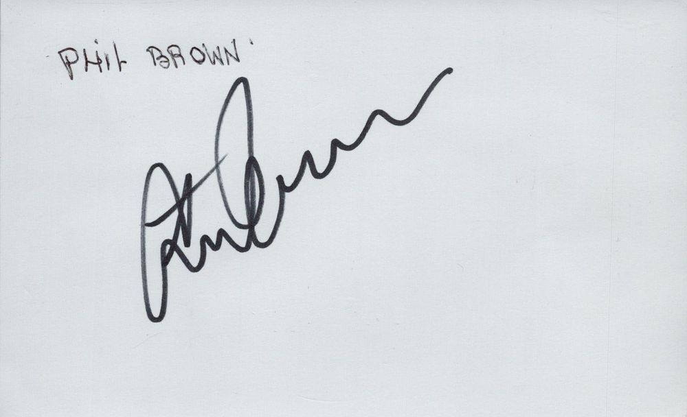 Lot 504: Footballer. Phil Brown signed 6x3.5 inch Approx white...