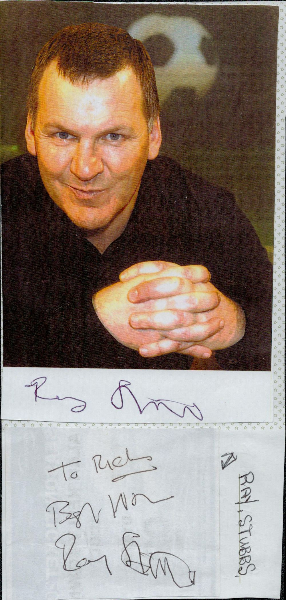 Lot 506: Footballer. Ray Stubbs signed colour printed pictured 6x4...