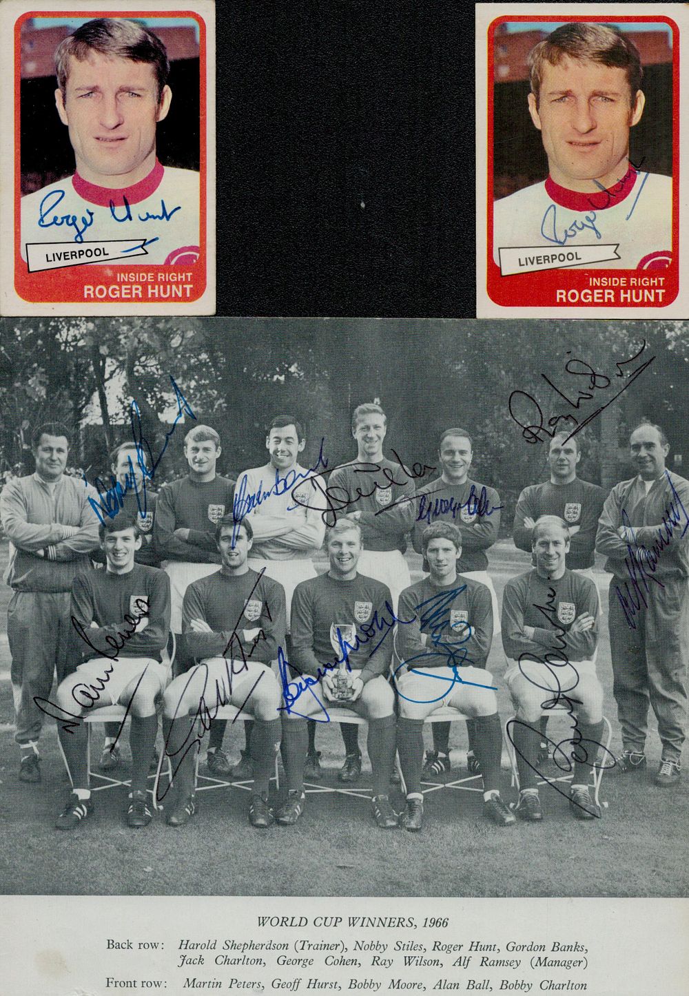 Lot 509: World Cup Winers 1966 multi signed, Nobby Stiles,...