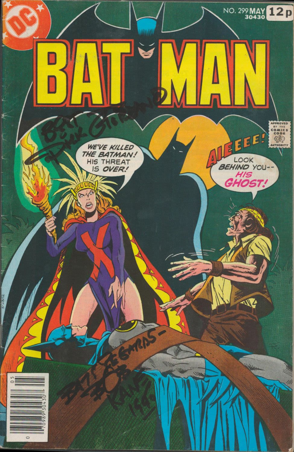 Lot 220: DC Comic Batman No 299 May signed on...