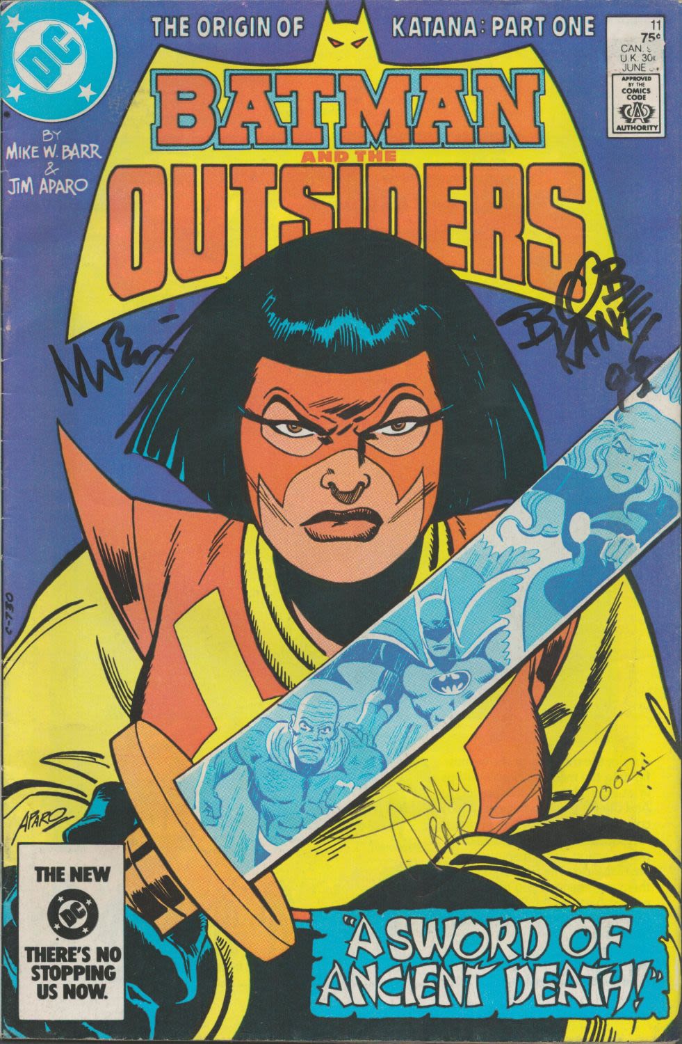 Lot 221: DC Comic Batman and the Outsiders A Sword...